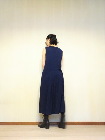 45R藍染タックドレスその弐 (9)