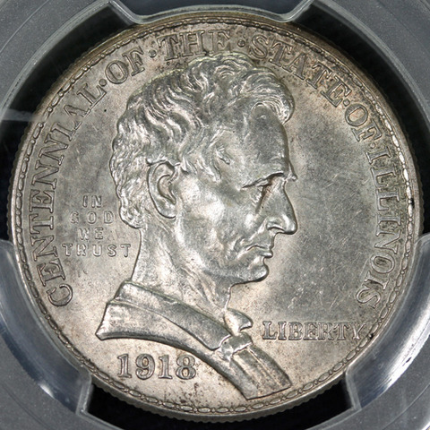 アメリカ リンカーン 50セント銀貨 1918年 PCGS MS63 : レオコイン -LEOCOINS.COM- コインギャラリー