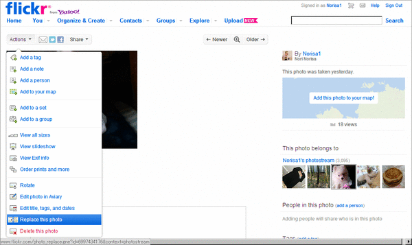 Flickrで写真の入れ替えができた01