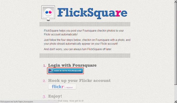 再度foursquareで連携