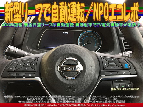 新型リーフで自動運転/NPOエコレボ画像