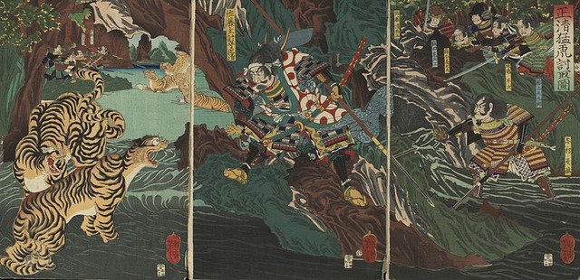 800px-Kato-Kiyomosa-tiger-hunting-in-Korea