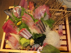 一八のお魚、ちょと食べかけ