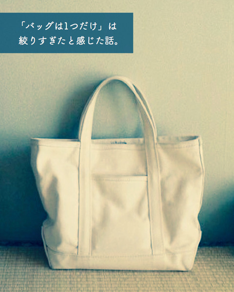バッグ1つだけ」だと絞りすぎたと感じた話。 : ミニマリスト日和