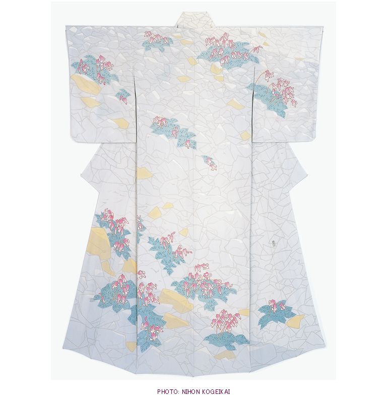 人間国宝【田島比呂子】振袖 堰出し友禅 袷仕立て着物 刺繍 たたき染め 橙色 人間国宝【田島比呂子】振袖 堰出し友禅 袷仕立て着物 刺繍 たたき染め