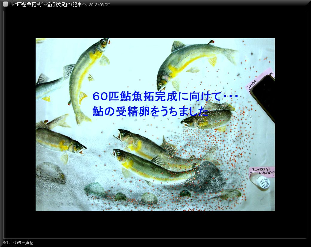 カラー魚拓 山本龍香作品 リトグラフ | ヤマダウェブコム