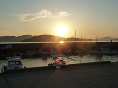 小松港の夕暮れ