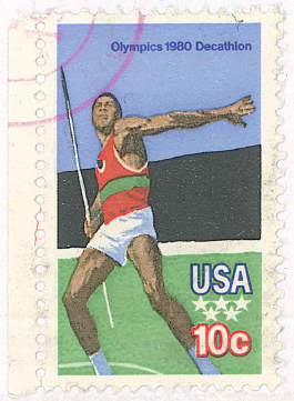 5 10¢ 1980オリンピック槍投げ