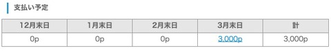ツイーピー 支払い予定ポイント