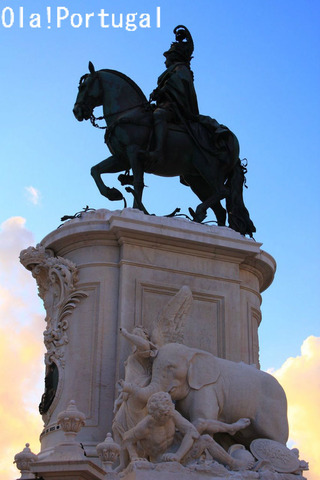 Dom Jose 1st equestrian statue, Commercial Square, Lisbon