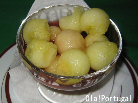 Meloa com vinho do porto (メロンのポートワインがけ)