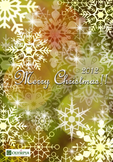 クリスマスカード2012雪金色のコピー