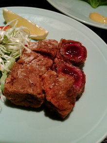鯨の竜田揚げ