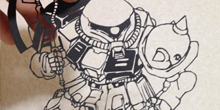 切り絵でザク作ったったｗｗｗｗｗｗ