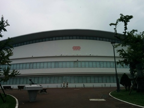 GLAYのコンサートが行われた函館アリーナ明日オープン！今日特別見学会