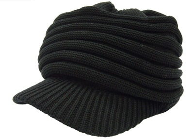 New York Hat ツバ付きニットキャップ