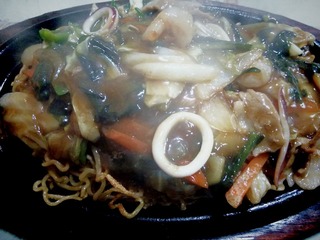 餡掛け焼きそば(行者ニンニク入り)