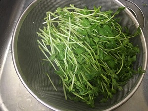 豆苗の中華風ニンニク炒めのレシピ、その2