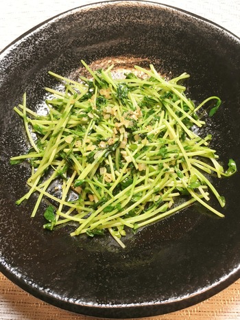 豆苗の中華風ニンニク炒めのレシピ、その7