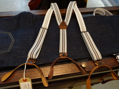 TROPHY CLOTHING - MODERN FARMER SUSPENDER (IVORY) - CANVAS
