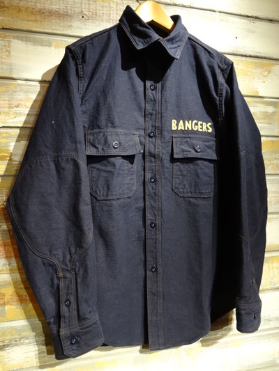 New！ FREEWHEELRS ”Bangers Gow Job” M1916 SHIRTS NAVY : OLD