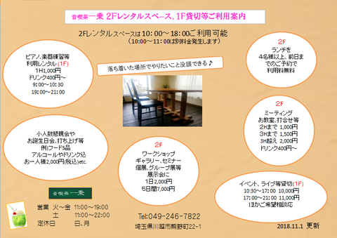 2Fスペースレンタル料金等2019版