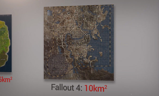 人気ゲームのマップサイズの比較 Fallout4 情報局