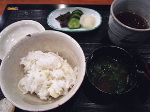 食事 止椀 御飯 香物