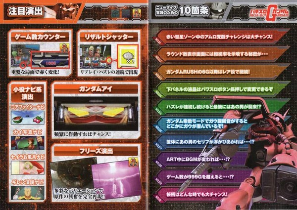 パチスロ機動戦士ガンダム パンフレット⑦
