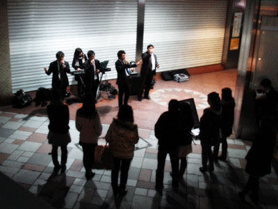 名古屋での路上ライブ
