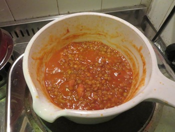 レンズ豆煮