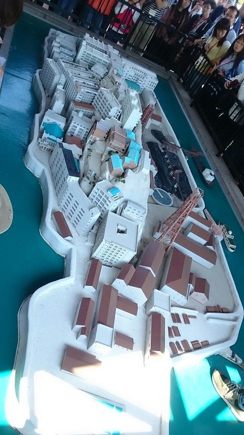 軍艦島上陸クルーズ 高島石炭資料館 軍艦島模型