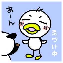 只今餌付け中