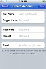 3 Skype sign page