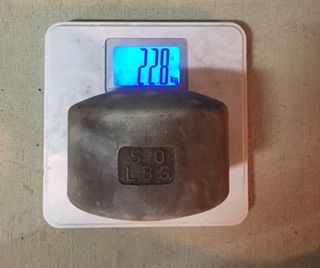ブロックウエイトKWNブロック55lb 国産ブロックウェイト 50lb (KWN50)とブロックウェイト難易度表 : 握力