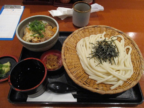 123牛とじ丼ざるうどん定食