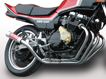 ワルツ機械 マフラー CBX400F メッキ /筒 有 パステルロード ...