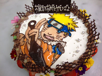 キャラクターケーキ ナルト 誕生日 記念日用にオーダーできるデコレーションケーキ