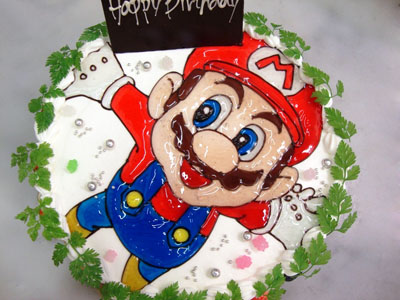 マリオ 誕生日 記念日用にオーダーできるデコレーションケーキ