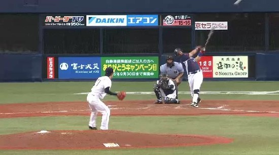 ５回表１ランナー２塁メヒアタイムリー (3)