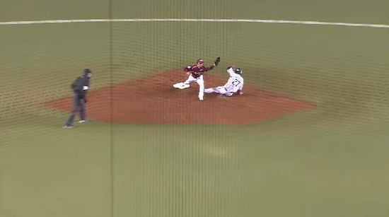 3回裏2金子送りバント失敗