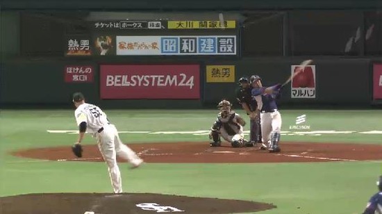 ４回表７浅村犠牲フラい (5)