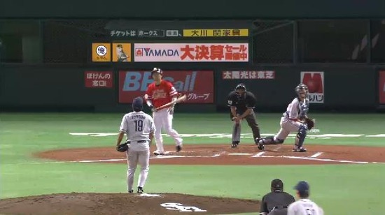 6回裏1フォアボール1塁2塁