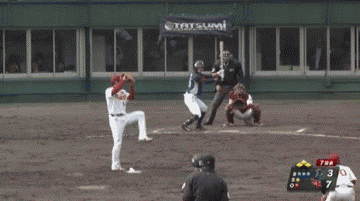 7回表３斎藤2点タイムリー