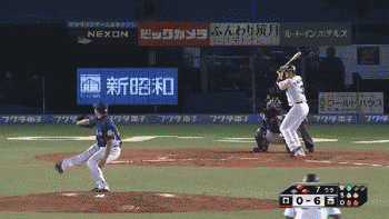 7回裏2ピンチ1塁2塁サブロー三振ガッツポ (1)