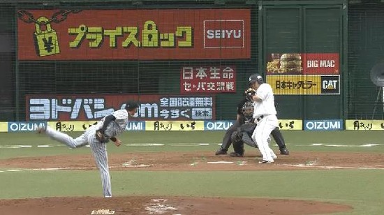 ４回裏２中村三振 (1)