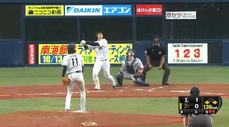 4回裏3岡田サードフライ (2)