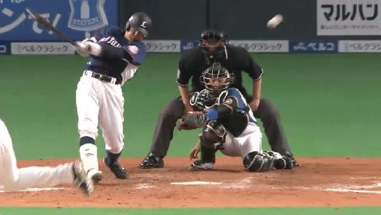 ５回表１栗山ヒット