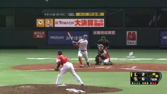 7回表3鬼崎セカンドフライ (1)