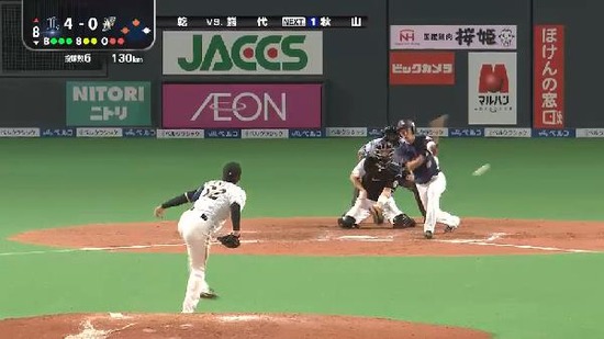 ８回表２熊代サードゴロエラー２点 (1)